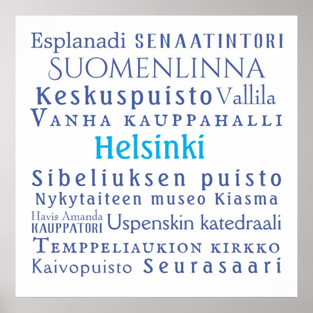 Helsingforsmarkens värde Poster Pappert (projektio (Framsidan)