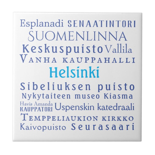 Helsingforsmarkeringar Kakelplatta (Framsidan)
