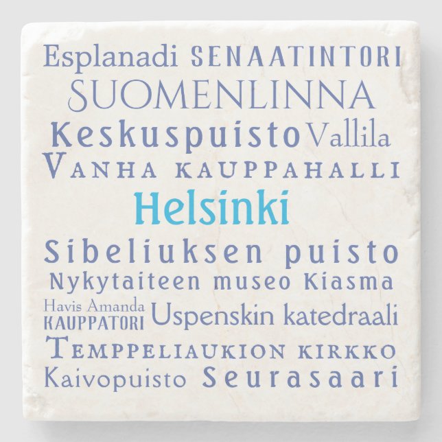 Helsingforsmarkeringar Stenunderlägg (Framsidan)