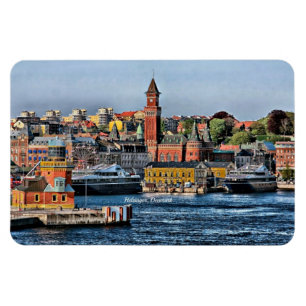 Helsingor, Danmark, landskapsfoto Magnet