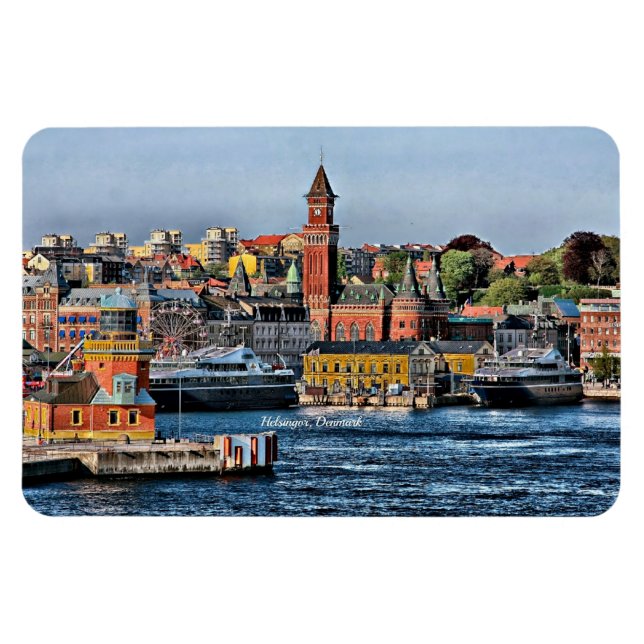 Helsingor, Danmark, landskapsfoto Magnet (Horisontell)