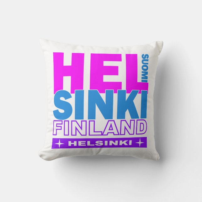 HELSINKI Finland dekorativ kudde (Framsida)