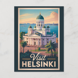 Helsinki Finland Katedral Resa Konst Vintage Vykort