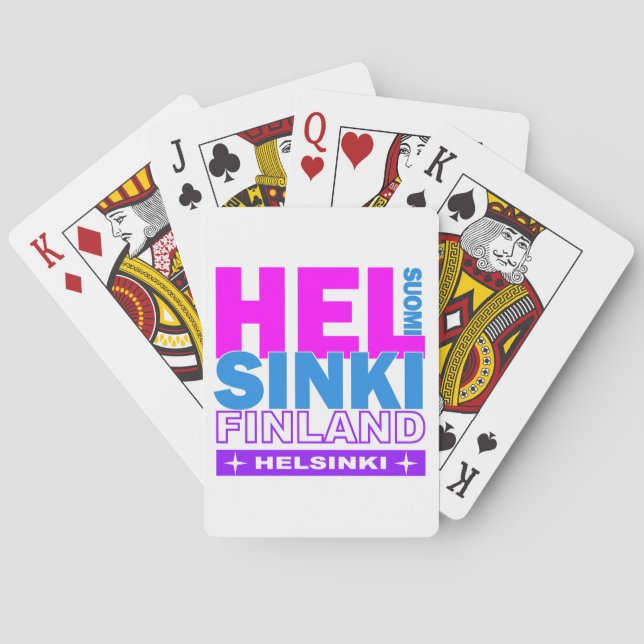 HELSINKI Finland spelar kort Kortlek (Baksidan)