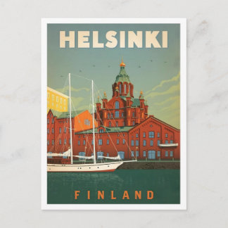 Helsinki Finland Vintage Resa Vykort