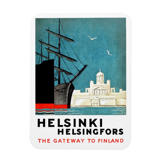 Helsinki hamn, magnet (Vertikal)