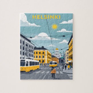 Helsinki Tram – Urban Finland Cityscape Pussel
