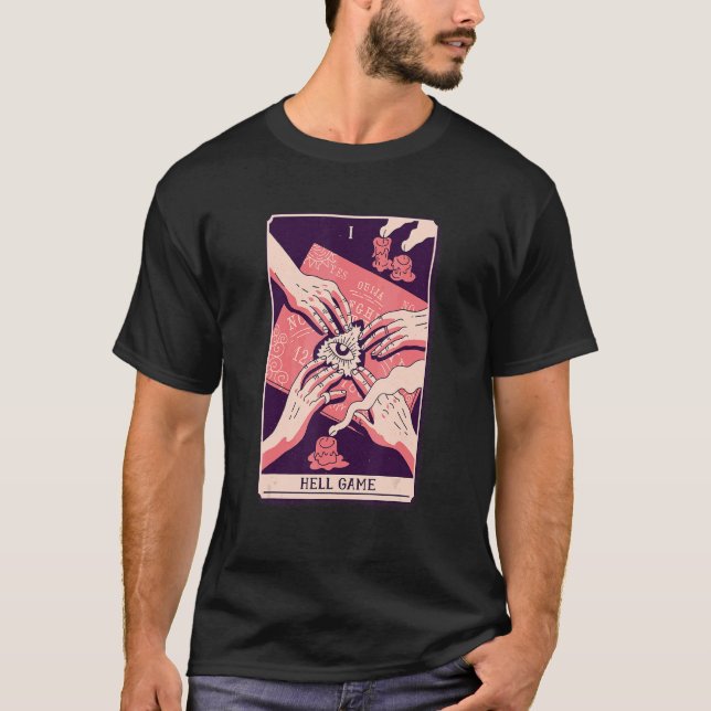 Helspel-Djävulen-Tarot-kort T Shirt (Framsida)