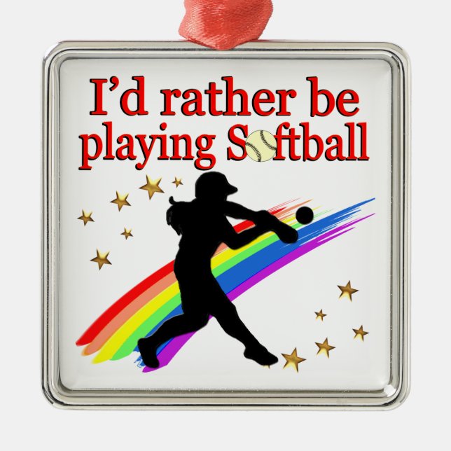 HELST SPELA SOFTBOLL JULGRANSPRYDNAD METALL (Framsidan)