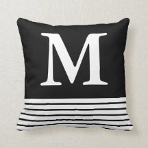 Helsvart med Anpassningsbarna B/W Rand monogrammat