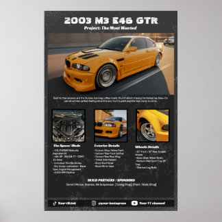 Helt anpassad bil spec garage affisch