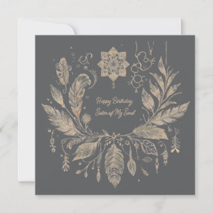 Helt Anpassningsbar Boho Blomsterkrans Kort