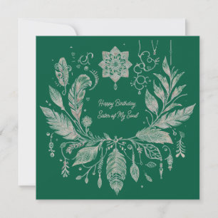 Helt Anpassningsbar Boho Blomsterkrans Kort