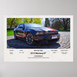 Helt anpassningsbar Första bilen minnes foamcore-s Poster
