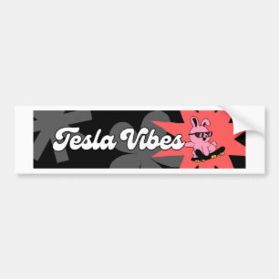 Helt äventyrlig dekal för Teslas stötfångare!