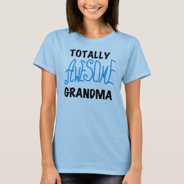 Helt Awesome Mormor - Blå T-shirts och presenter (Framsida)