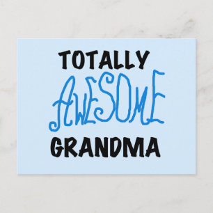 Helt Awesome Mormor - Blå T-shirts och presenter Vykort