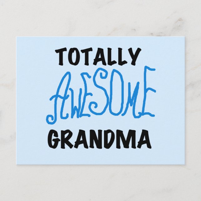 Helt Awesome Mormor - Blå T-shirts och presenter Vykort (Framsida)