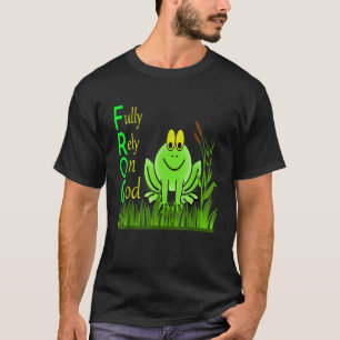 Helt beroende av Gud FROG Christian Faith Grace of T Shirt