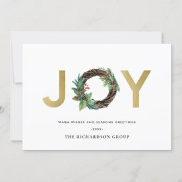 HELT BERRY JOY GULD WREATH CHRISTMAS CORPORAT JULKORT