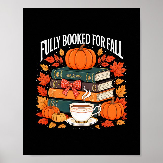 Helt Bokad För Höst Lärarens Tacksgiving Pumpkin Poster (Framsidan)