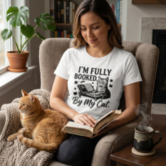 Helt Bokad Katt T Shirt