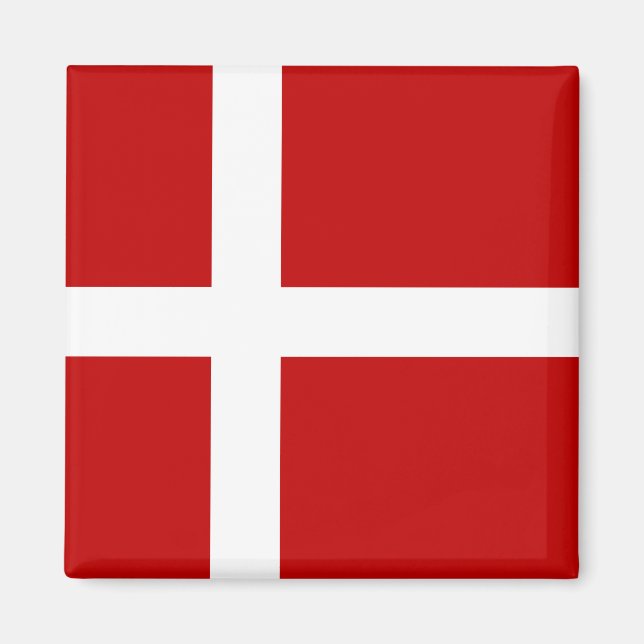 Helt Danmark Flagga Magnet (Framsidan)