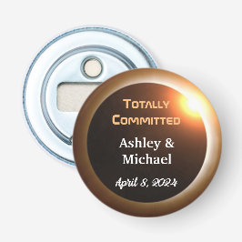 Helt engagerad Eclipse-tema bröllop Flasköppnare