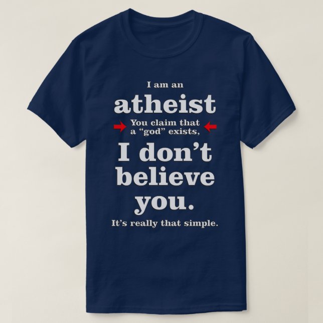 Helt enkelt Atheist  T Shirt (Design framsida)