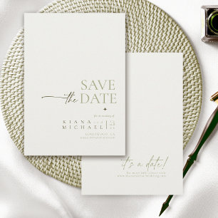 Helt enkelt Chic Bröllop Pearl White Vert ID1046 Spara Datumet