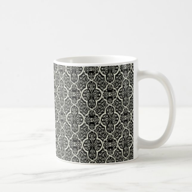 Helt enkelt Classic Damask Mugg, Black Kaffemugg (Höger)