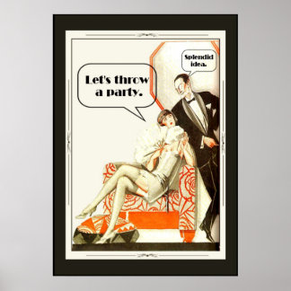 Helt enkelt Fabulous Vintage 1920 Art Deco Party Poster