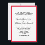 Helt enkelt kallelse till svart bröllop i färg grä inbjudningar<br><div class="desc">Önska dina gäster med de här inbjudningarna från elegant bröllop. Texten är inställd i klassiska teckensnitt med ett enkelt färg gräns. De här bröllopsinbjudningarna är platta kort och de komar med kuvert.</div>