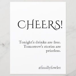 Helt enkelt Klassisk Bröllop Open Pub-skylt