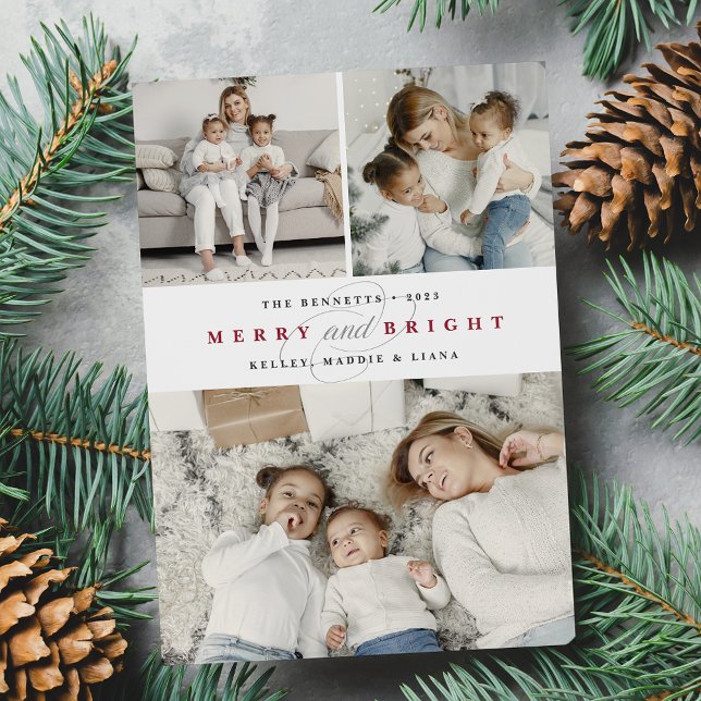 Helt enkelt Merry Cranberry | 3 Fotot-Helgdag Julkort (Skapare uppladdad)