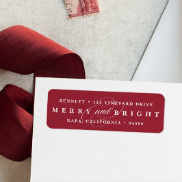 Helt enkelt Merry Cranberry | Helgdag Returadress Etikett