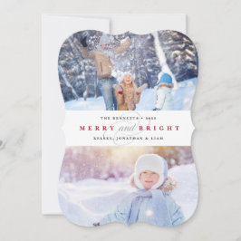 Helt enkelt Merry Cranberry | Två foto Julkort