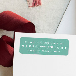 Helt enkelt Merry Mint | Returadress för Helgdag Etikett