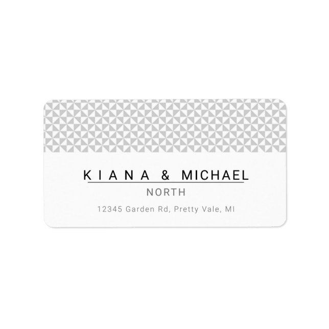 Helt enkelt minimalistiskt Bröllop Black ID523 Adressetikett (Framsidan)
