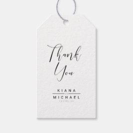 Helt enkelt minimalistiskt Bröllop Tack ID523 Presentetikett