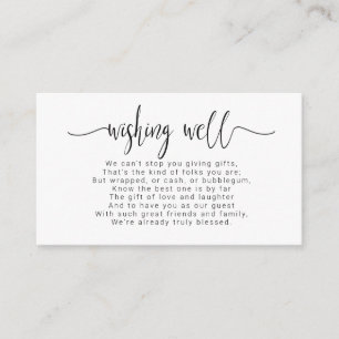 Helt enkelt minimalistiskt Wishing well Black ID52 Tilläggskort