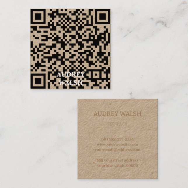 Helt enkelt moderna kvadratiska bussar med kvadrat fyrkantigt visitkort (Fram/baksida)