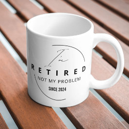 Helt enkelt när du är pensionerad i pension-stift kaffemugg
