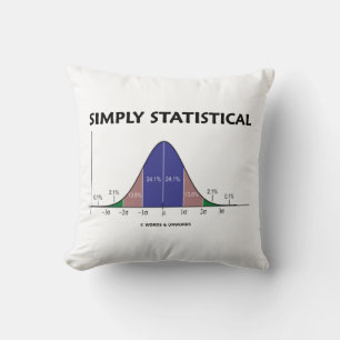 Helt enkelt statistisk Bellkurva Geek Humor Kudde