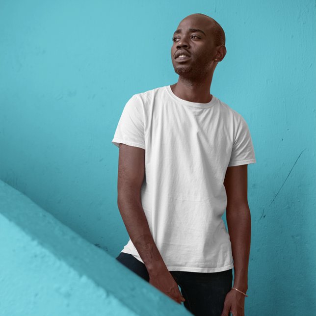 Helt enkelt vit tee shirt (Add Your Own Text to Create A Name or Monogram Tee
)