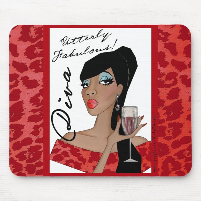 Helt Fabulous Diva av en Mousepad! Musmatta (Framsidan)