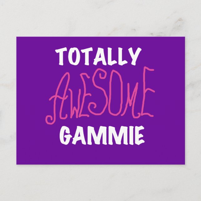Helt fantastiska Gammie Rosa T-shirts och presente Vykort (Framsida)