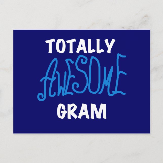Helt fantastiska Gram Blå T-shirts och presenter Vykort (Framsida)