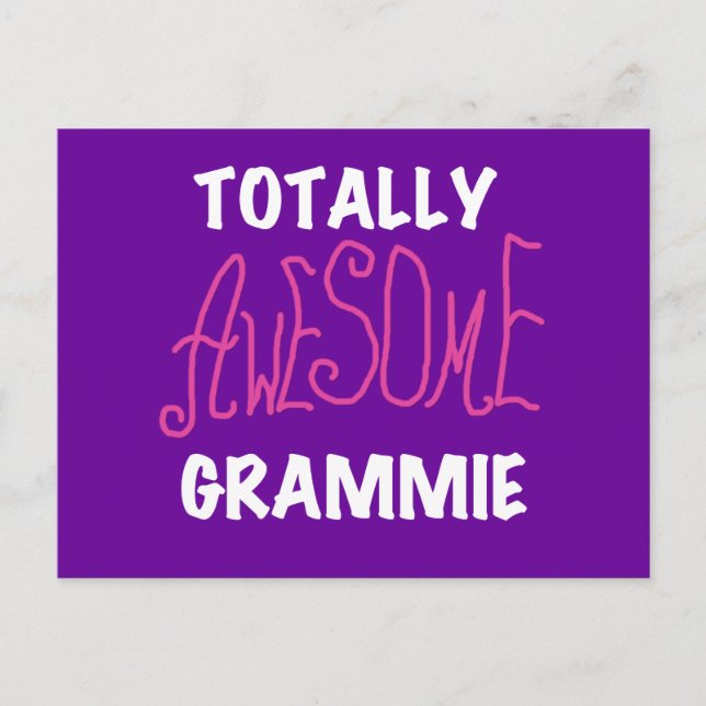 Helt fantastiska Grammie rosa T-shirts presenter Vykort (Framsida)