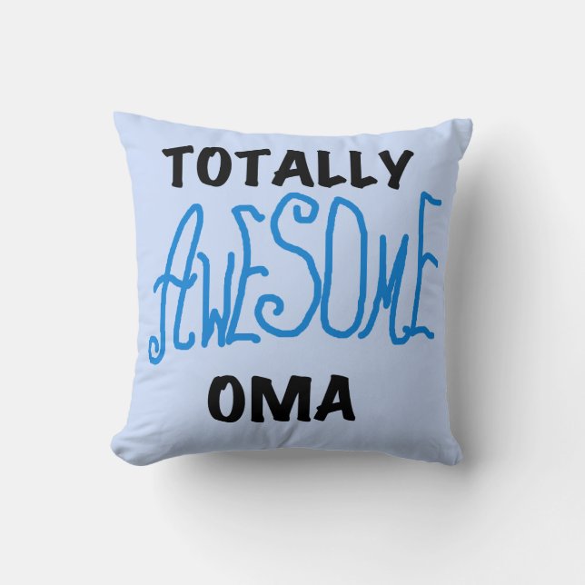 Helt fantastiska Oma Blå T-shirts och presenter Kudde (Framsida)